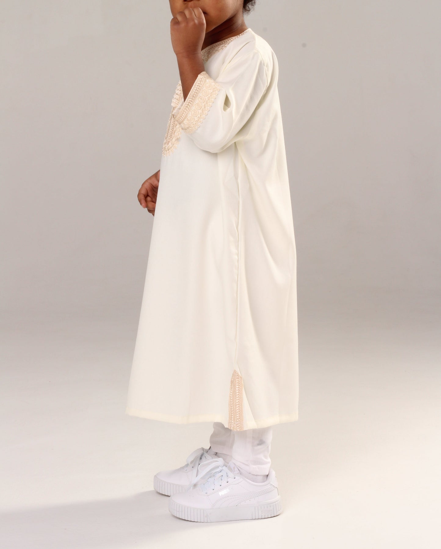 Gandoura - Cremebeige/goldenes Muster