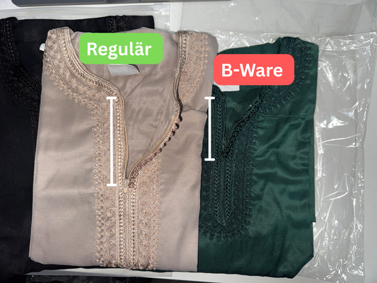 B-WARE Gandoura - Babyblau/dunkles Muster