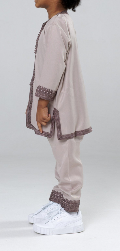 B-WARE Premium Jabador - Taupe / dunkles Muster