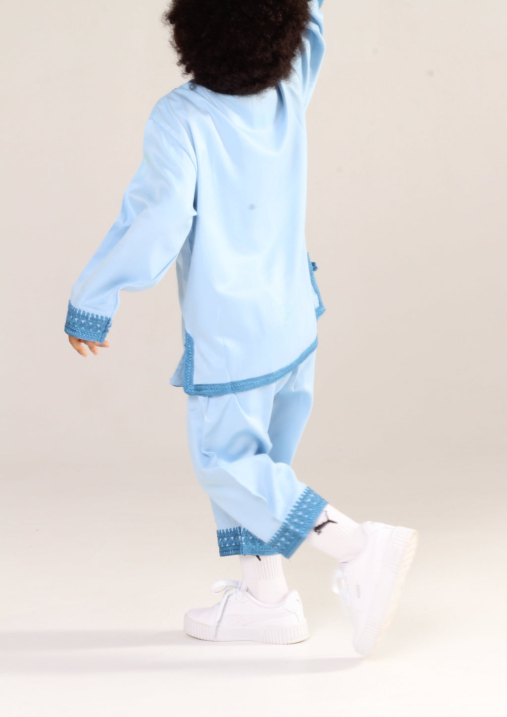 Premium Jabador - Babyblau / dunkelblaues Muster